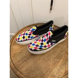 Mudd Women's Multicolor Checkered Slip-On Sneakers Size 8 Casual‎